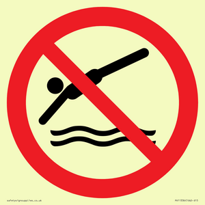 Prohibition: No diving